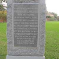 Irwin Laughter Incursion in Mexico 1916 Monument Jackson TX2.JPG