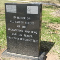 Llano County TX Afghanistan and Iraq Wars Memorial.JPG
