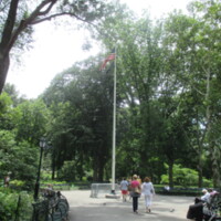 Red Cross WWI and WWII Memorial Flagpole Central Park NYC.JPG