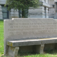 Evansville IN Civil War Memorial Bench.JPG